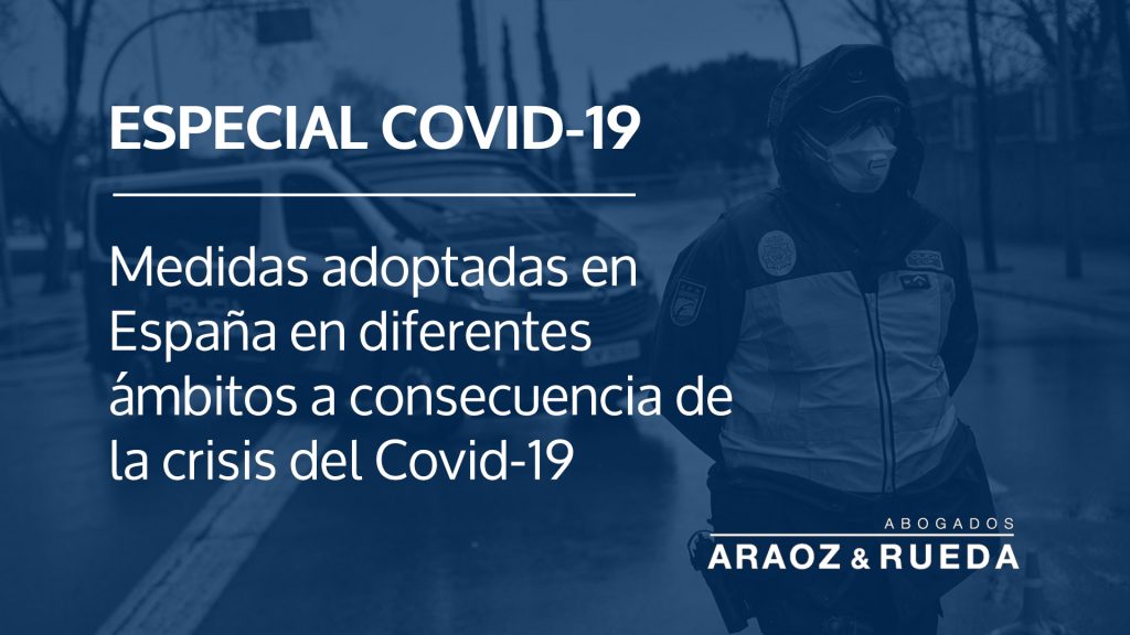 Medidas adoptadas en España en diferentes ámbitos a consecuencia de la crisis del Covid-19