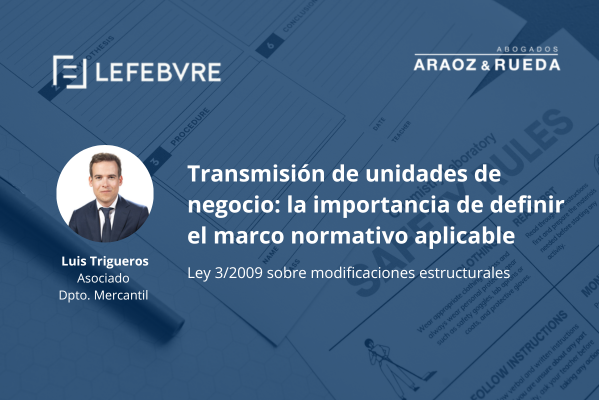 La transmisión de unidad de negocio y figuras afines en la Ley 3/2009 sobre modificaciones estructurales