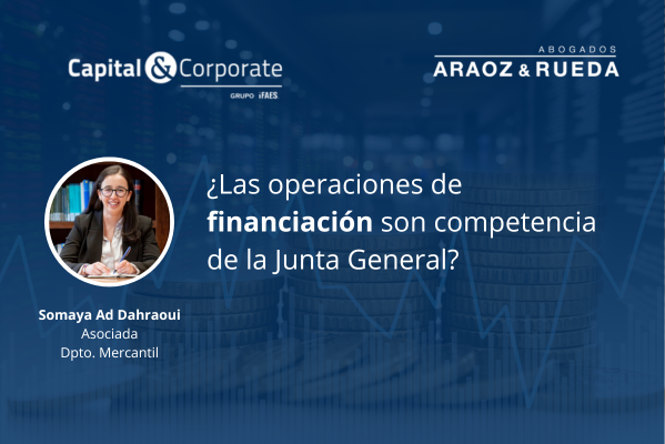 ¿Las operaciones de financiación son competencia de la Junta General?