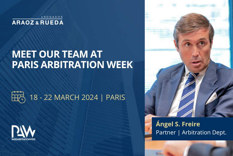 Nuestro socio Ángel S. Freire participa en la Paris Arbitration Week 2024