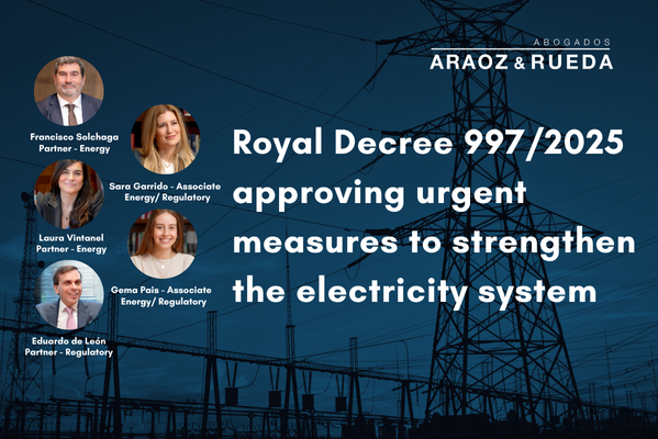 RD 997/2025 electricity system urgent measures for generation and storage facilities