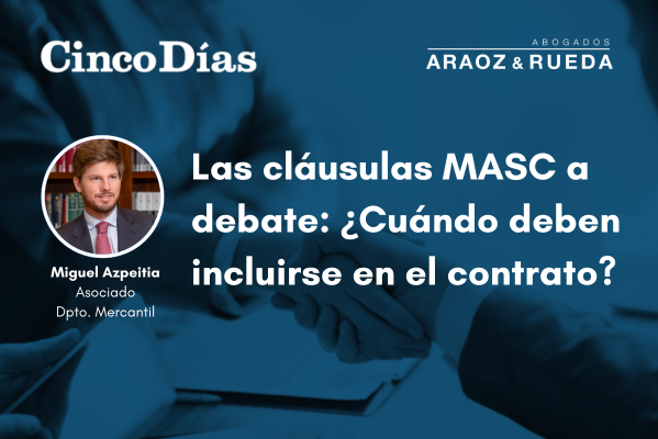 Resolución alternativa de conflictos mediante cláusulas MASC