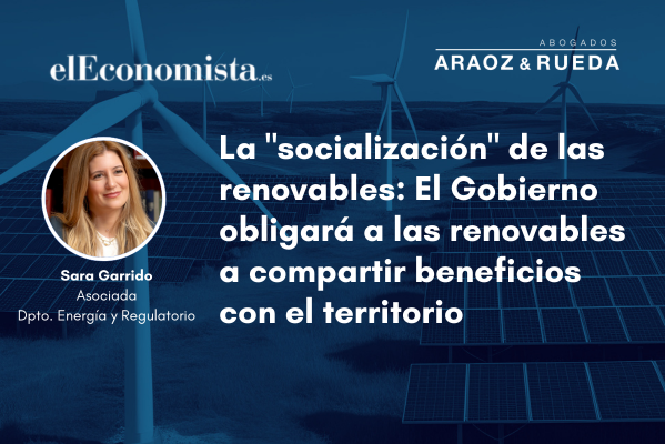 El Gobierno obligará a las renovables a compartir beneficios con el territorio